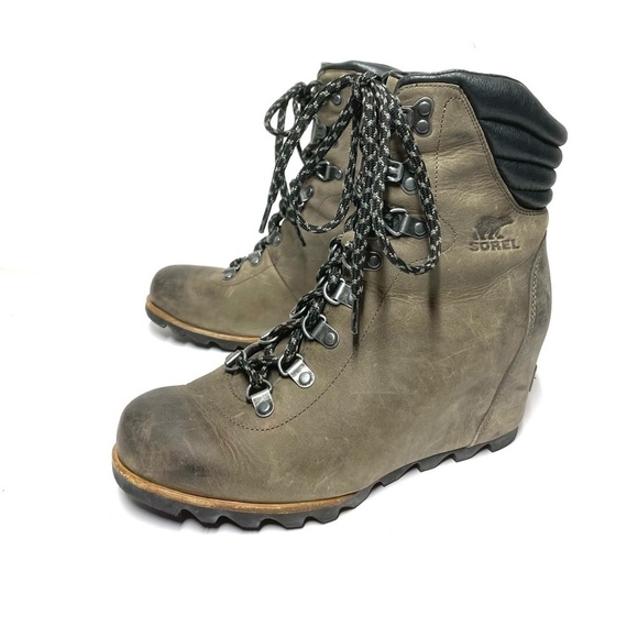 Sorel Women Conquest Wedge Mid Calf Boot Size 9 K128 - Picture 2 of 9
